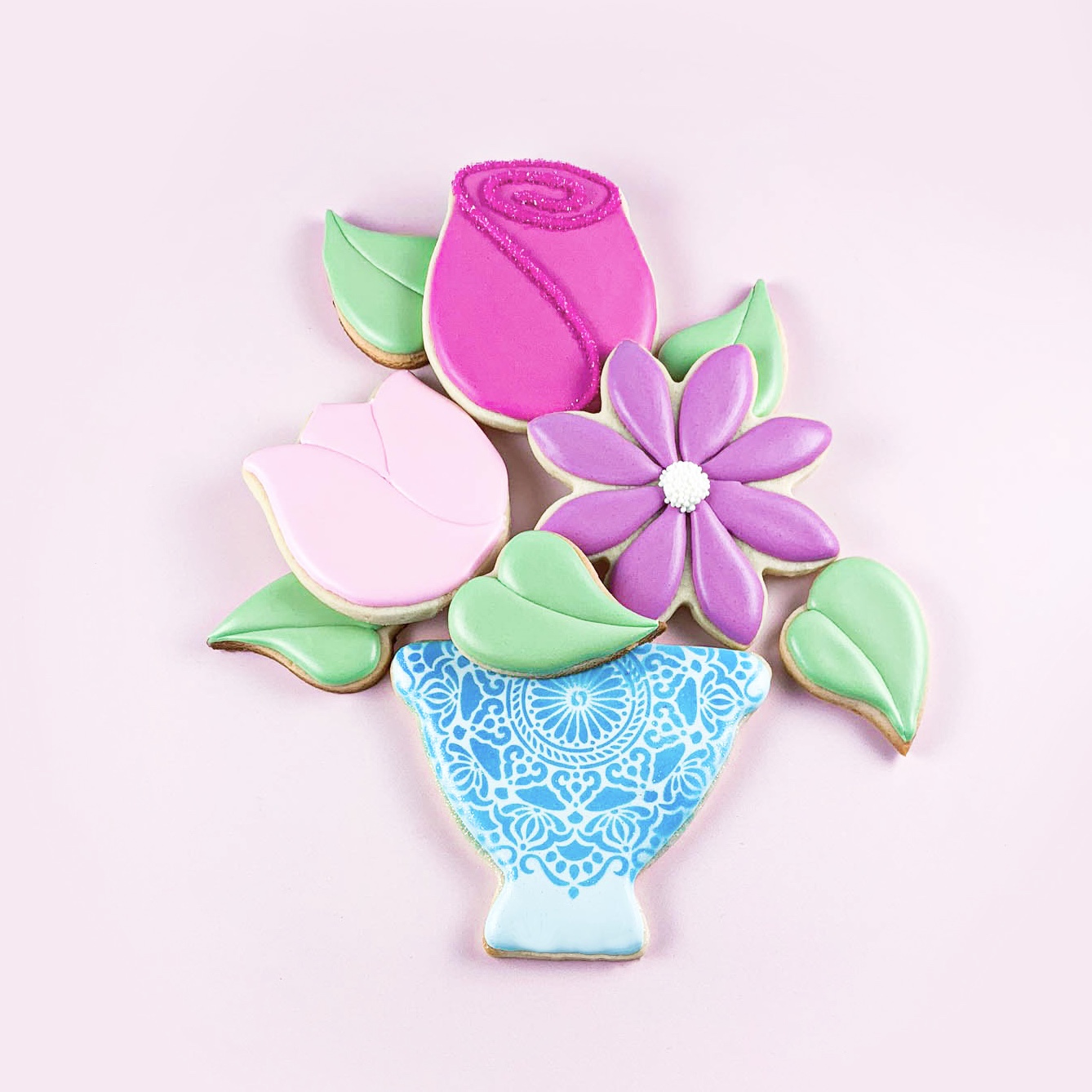 Flowers in a Vase Cookie Set