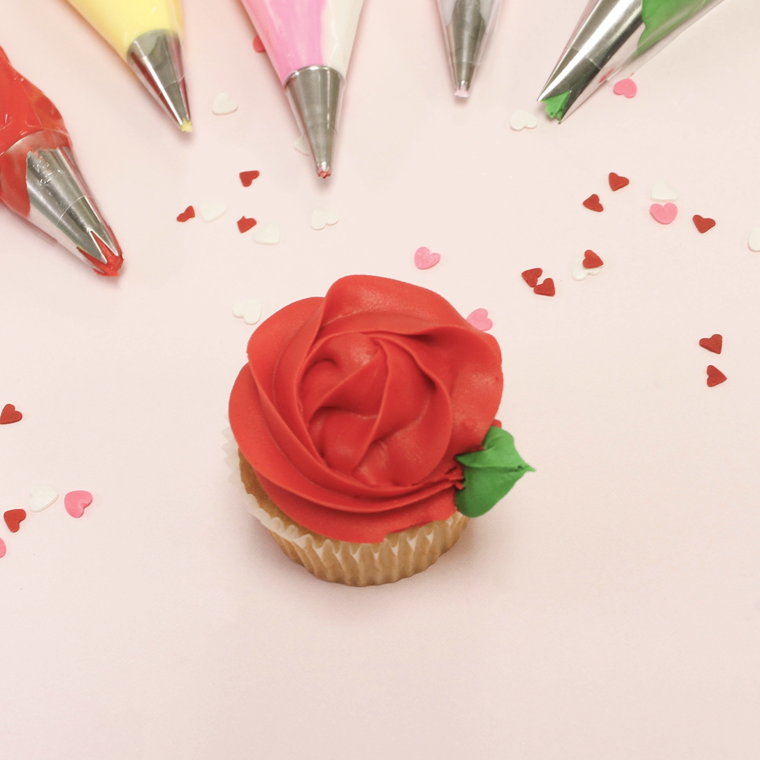Red Rose Buttercream Cupcake