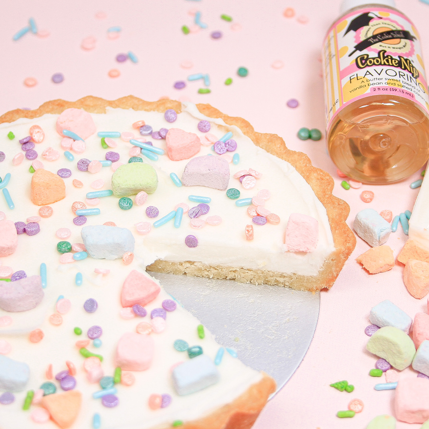Learn how to create a Sugar Cookie Tart adorned with Lucky Charm marshmallows.