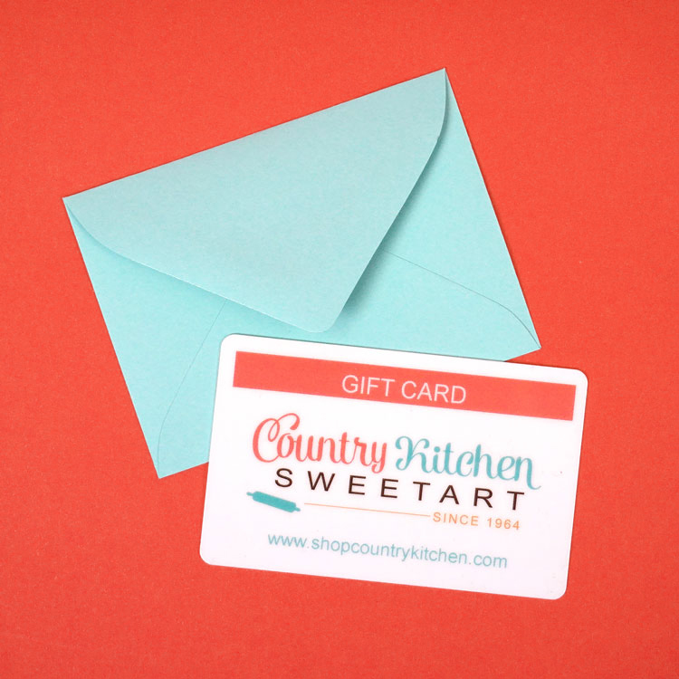 gift card from Country Kitchen Sweetart with envelope