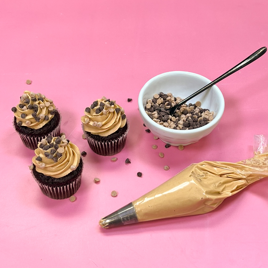 Mixing Peanut Butter Buttercream Icing