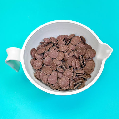 chocolate wafers in heat-safe bowl for microwaving