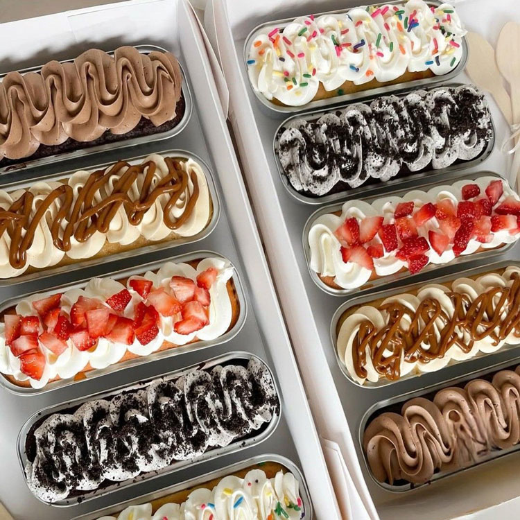collection of gourmet mini loaf cakes in different flavors