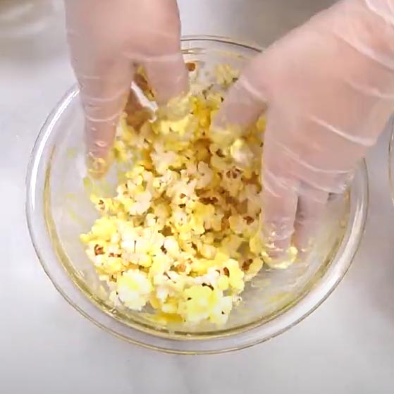 Glow in the dark popcorn for Halloween