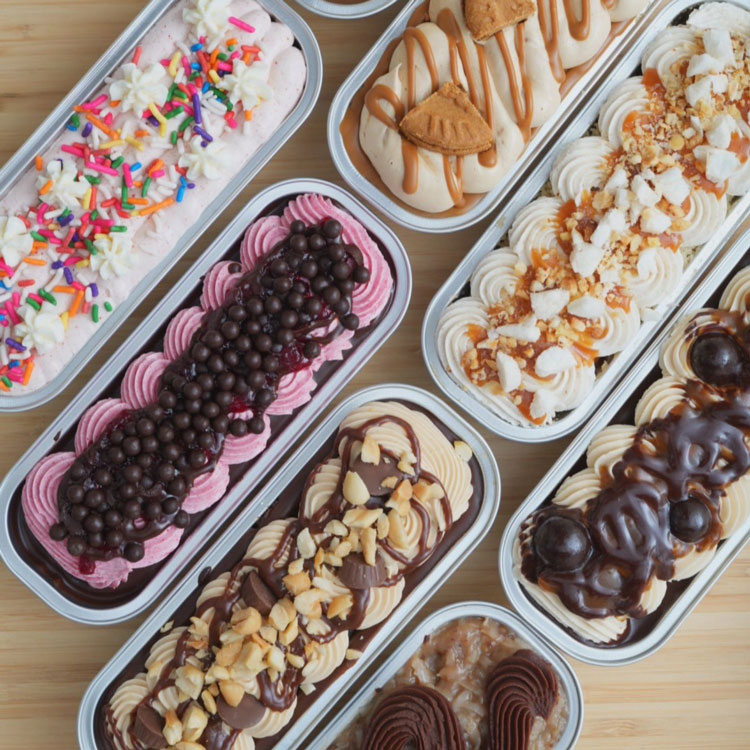 collection of gourmet flavored mini loaf cakes