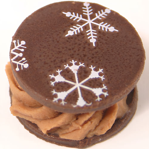 sugar bloom on a piece of homemade chocolate caused by condensation
