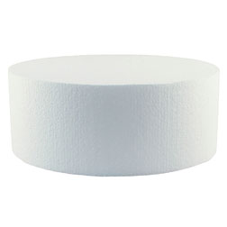 Round Styrofoam Cake Dummies | Height: 4"