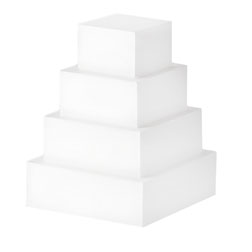 6" x 4" Square Styrofoam Cake Dummy