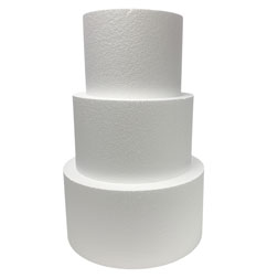 Round Styrofoam Cake Dummies | Height: 6"