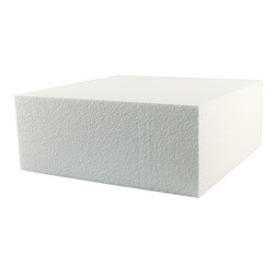 12" x 4" Square Styrofoam Cake Dummy