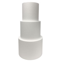 Round Styrofoam Cake Dummies | Height: 8"