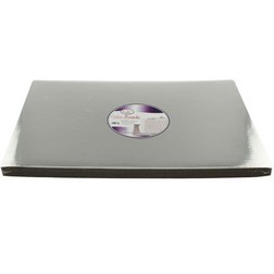 13" x 19" Rectangle Silver Half Sheet Cake Cardboards
