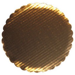 10" Gold Corrugated Round Cake Cardboards