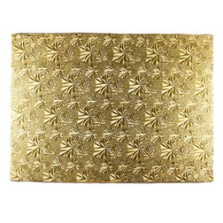 19" x 14" Gold Foil Half Sheet Cake Drum