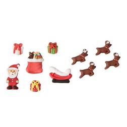 Santa Scene Royal Icing Decorations