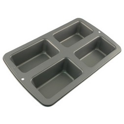 Wilton Perfect Results Mega Mini Loaf Pan-18 Cavity, Gray