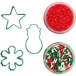 Christmas Sprinkles & Cookie Cutter Set