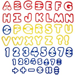 50 Piece ABC & 123 Cookie Cutter Set