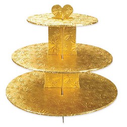 Gold 3 Tier Cupcake Stand