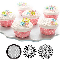 Geometric Cupcake and Cookie Texture Tops