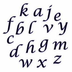 Lower Case Script Alphabet Cutter Set