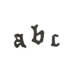 Old English Alphabet Lower Case Cutter Set