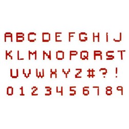 Pixel Alphabet and Number Cutter Set