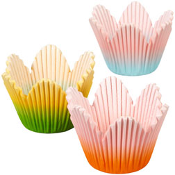 Ombre Flower Petal Cupcake Liners