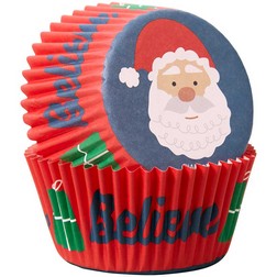 Santa Claus Believe Cupcake Liners