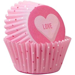 Scattered Hearts Mini Baking Cups