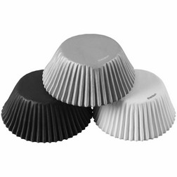 Silver/White/Black Standard Cupcake Liners