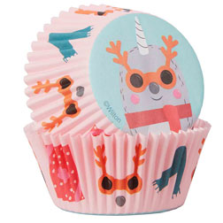 Holiday Narwhal Cupcake Liners