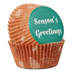 Season's Greetings Cupcake Liners