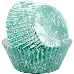 Foil Snowflake Cupcake Liners