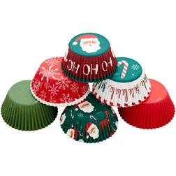 Classic Santa Mix Standard Cupcake Liners