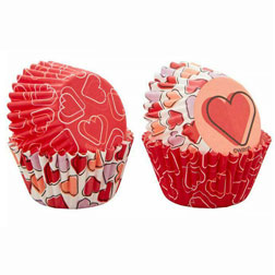 Hearts Mini Cupcake Liners