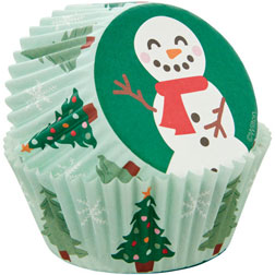 Happy Snowman Standard Cupcake Liners