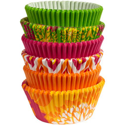 Neon Floral Standard Cupcake Liners