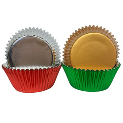 Christmas Assortment Foil Cupcake Liners