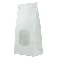 White Lined Bag w/ Tie 5 x 2 x 9"