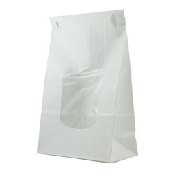 White Lined Bag w/ Tie 6 x 2 x 9"