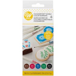 Wilton FoodWriter Fine Tip Edible Color Markers, 5-Pack