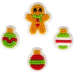 Gingerbread Boy and Ornament Icing Decorations