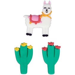 Cactus Llama Royal Icing Decorations