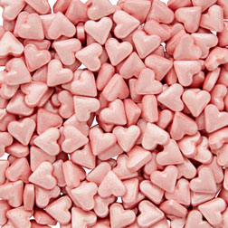 Pink Shimmer Hearts Candy Sprinkles