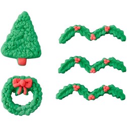 Tree and Wreath Icing Decorations