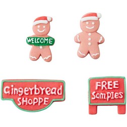 Gingerbread Boys and Signs Icing Decorations