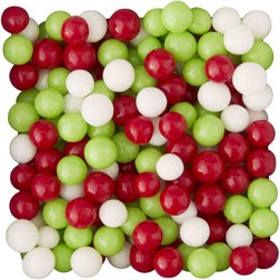 6mm Red, White, and Green Candy Pearls