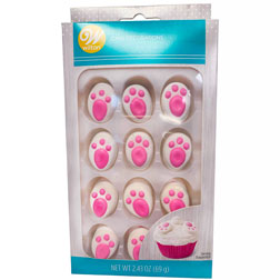 Easter Bunny Feet Icing Decorations