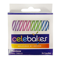Rainbow Spiral Candles